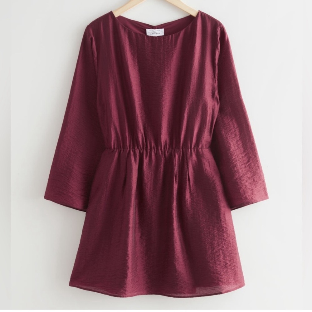 & Other Stories Open Back Mini Dress